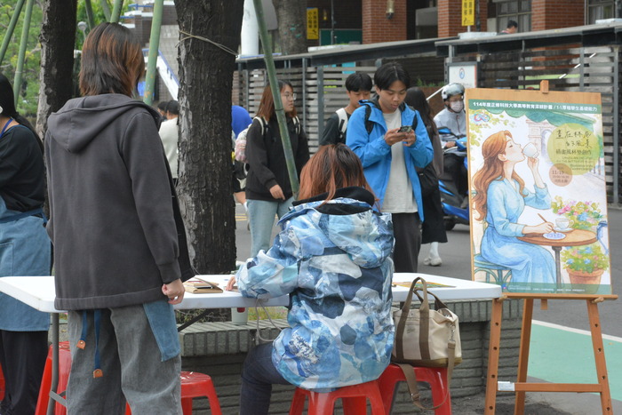 20251119-街頭音樂會-弦舞吉他社 × 創音社X手沖咖啡體驗活動X插畫風杯墊創作圖片