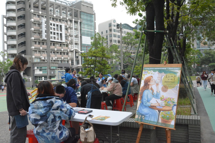 20251119-街頭音樂會-弦舞吉他社 × 創音社X手沖咖啡體驗活動X插畫風杯墊創作圖片