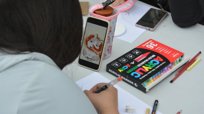 20251119-街頭音樂會-弦舞吉他社 × 創音社X手沖咖啡體驗活動X插畫風杯墊創作圖片